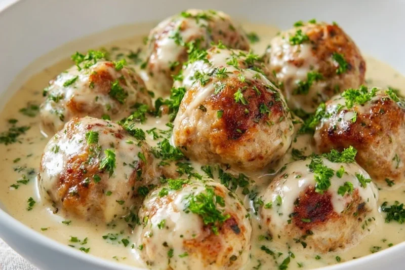 Alfredo Meatballs