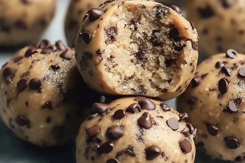 Chocolate Chip Cookie Dough Protein Balls