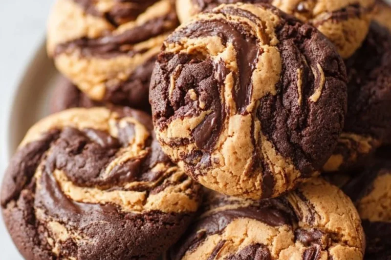 Chocolate Peanut Butter Swirl Cookies