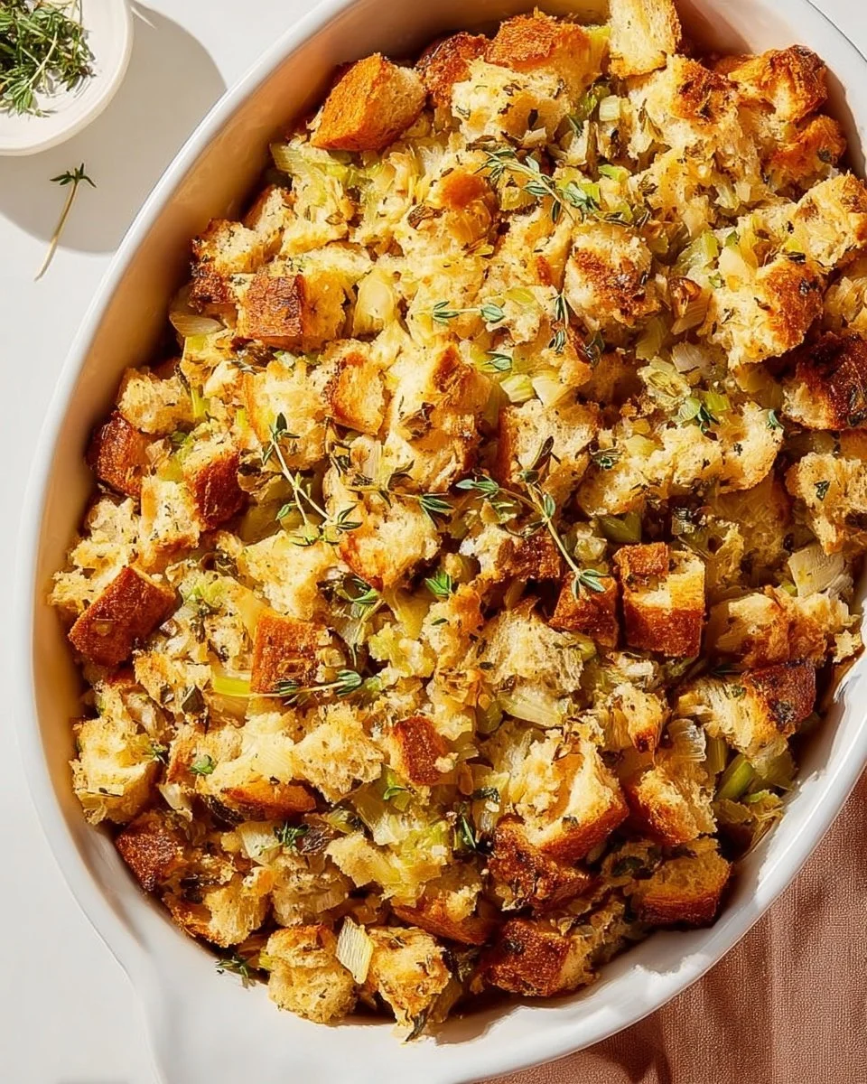 Delicious classic stuffing prepared with herbs and spices.