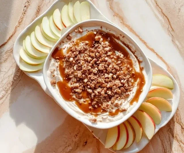 Cottage Cheese Caramel Apple Dip