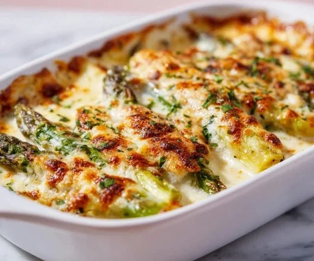 Creamy Asparagus Gratin