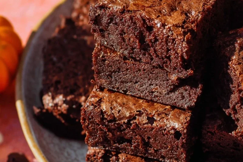 Fudgy Pumpkin Brownies