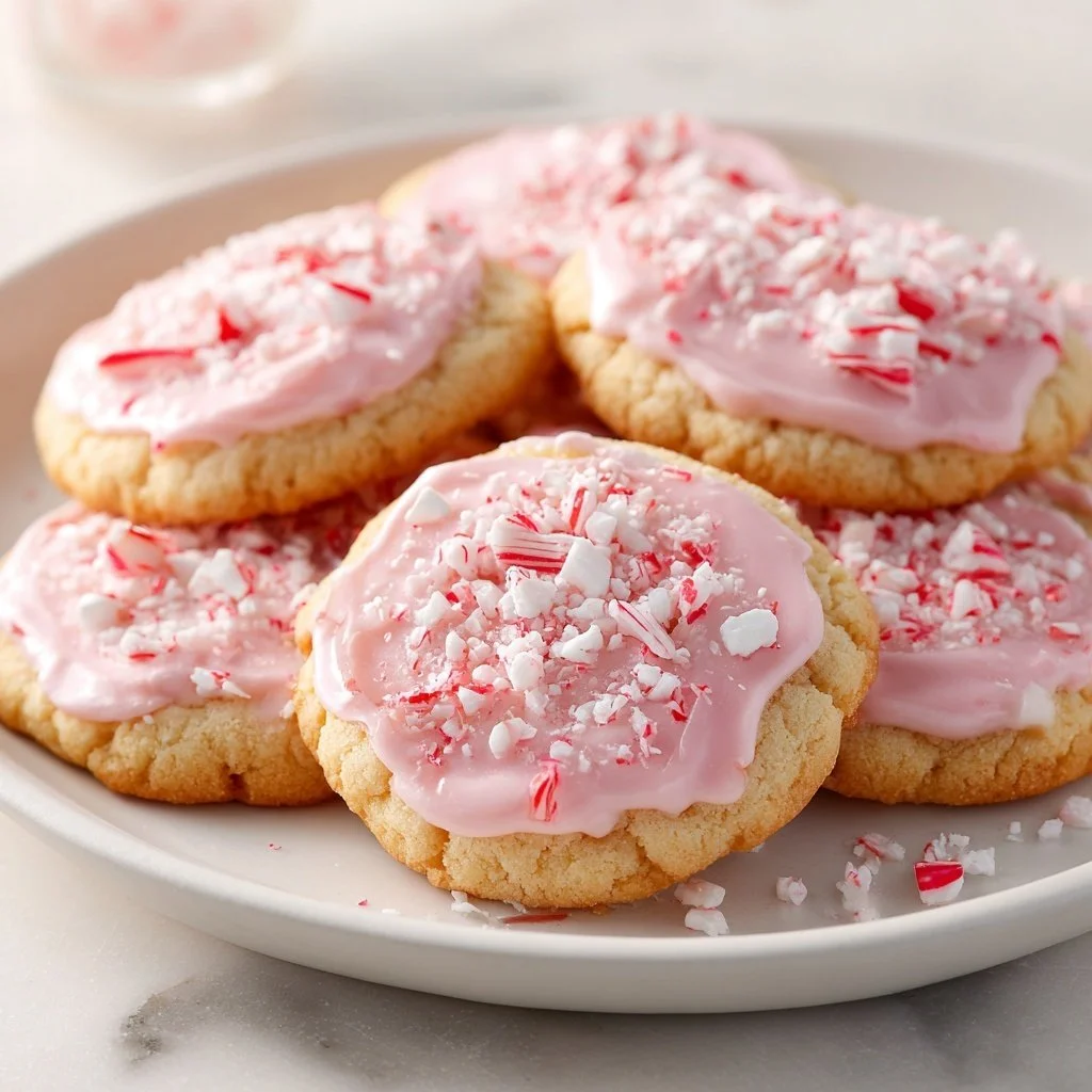 Delicious Peppermint Meltaway Cookies decorated with festive sprinkles.