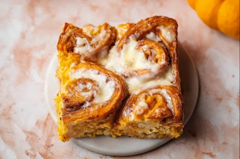 Pumpkin Cream Cheese Danish Bake