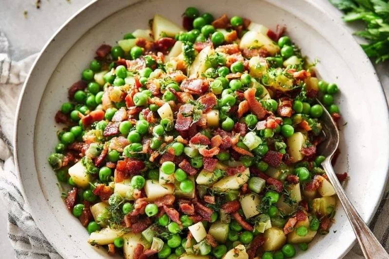 Thanksgiving Peas with Pear and Pancetta