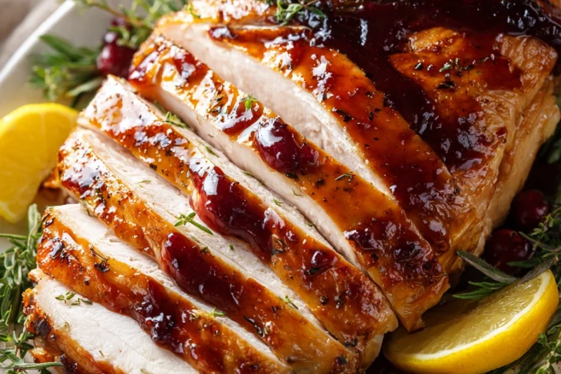 Delicious Cranberry Glazed BBQ Turkey Breast Recipe