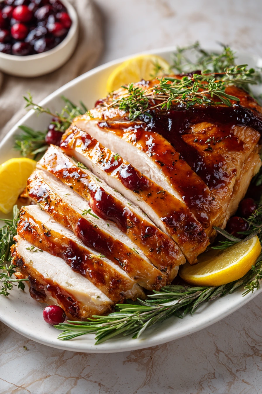 Delicious Cranberry Glazed BBQ Turkey Breast Recipe