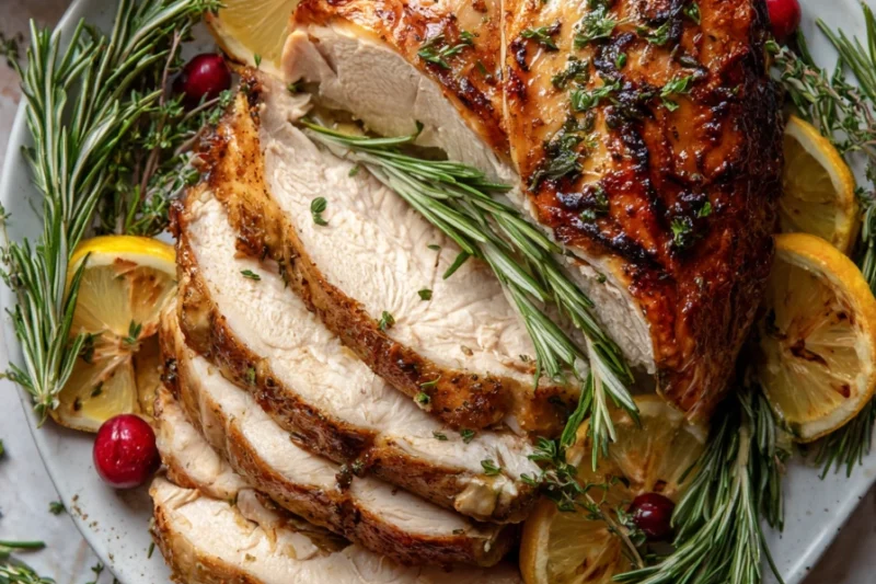 Savory Rosemary, Sage and Pecan-Crusted Turkey Breast Recipe