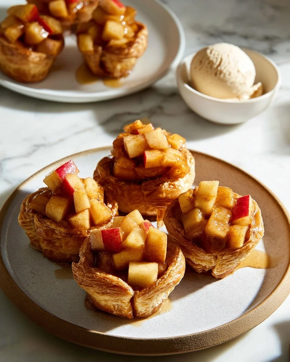 Apple-Pie Yorkshire pudding dessert with a golden crust and apple filling
