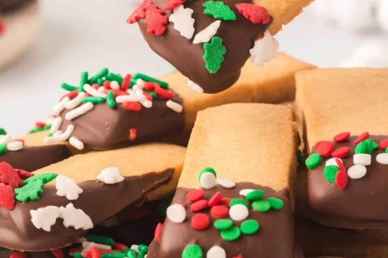 Chocolate Covered Shortbread Cookies