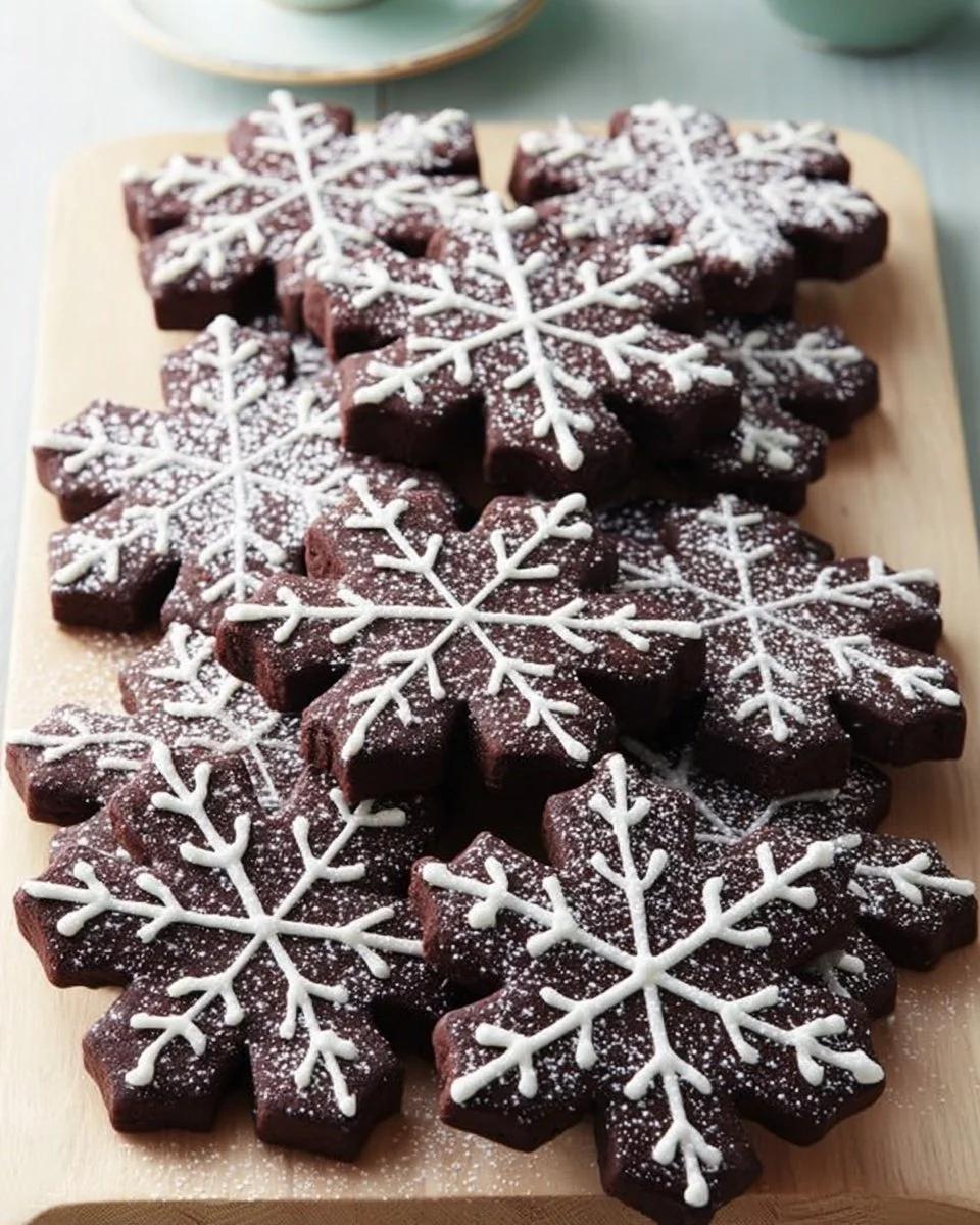 Delicious chocolate sugar cookies on a cooling rack