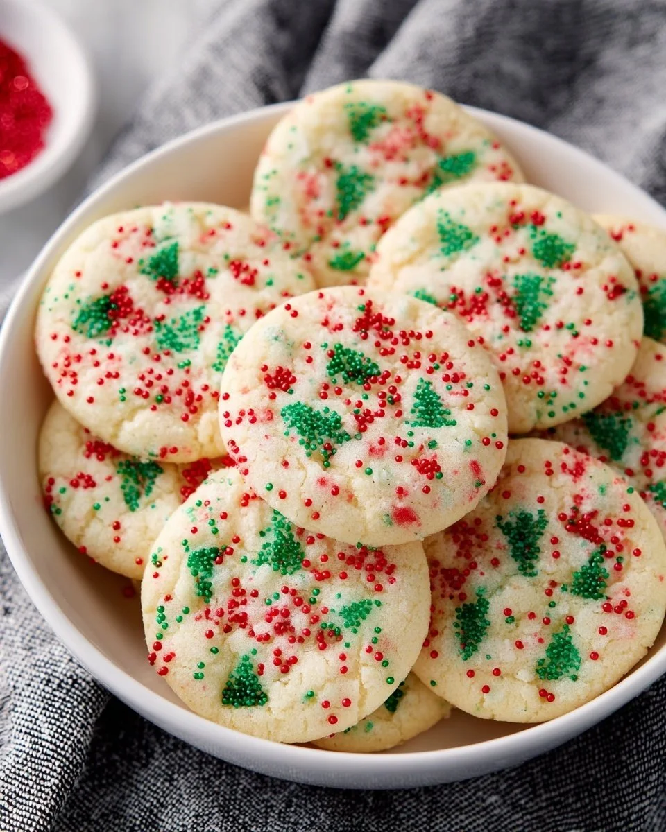 Delicious Christmas sugar cookies decorated with colorful icing and sprinkles