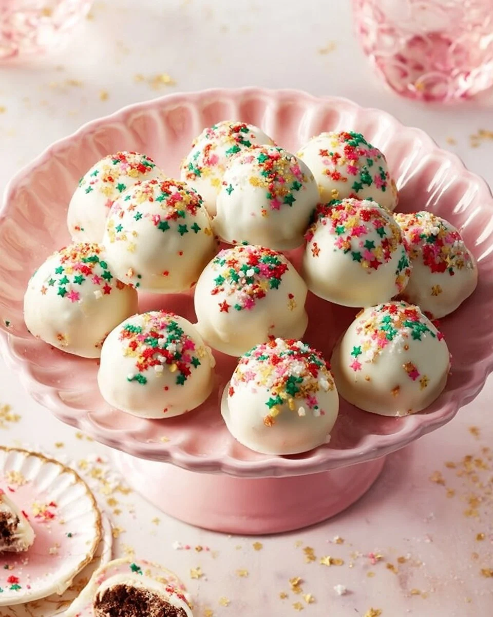 Delicious homemade Gingerbread Truffles on a decorative plate