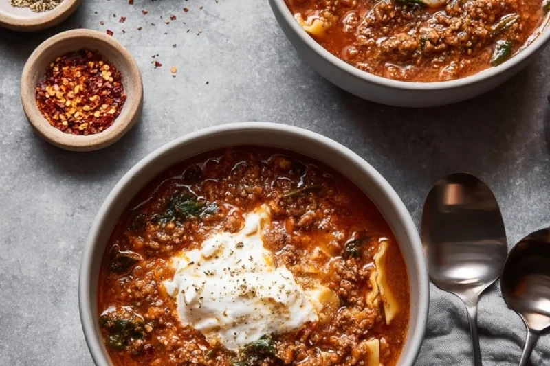 One Pot Lasagna Soup