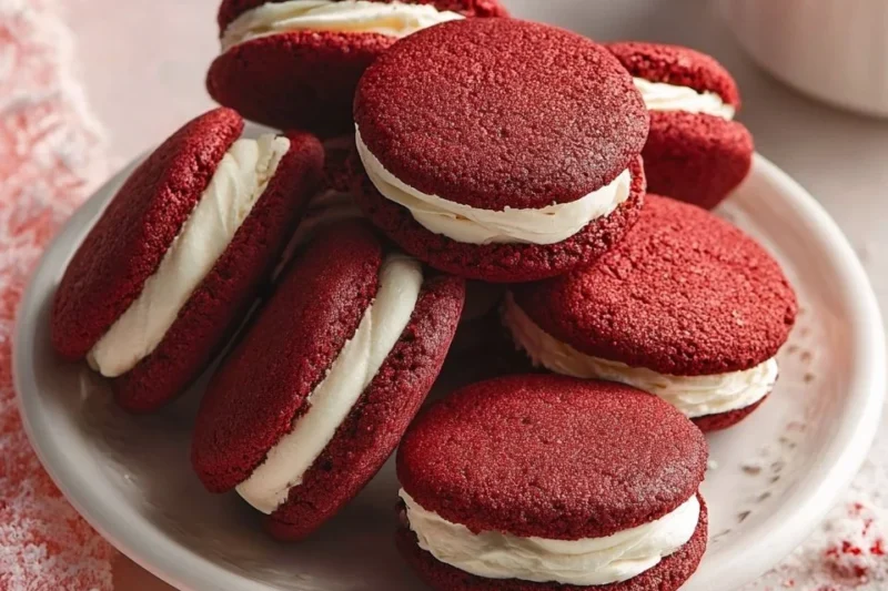 Red Velvet Sandwich Cookies